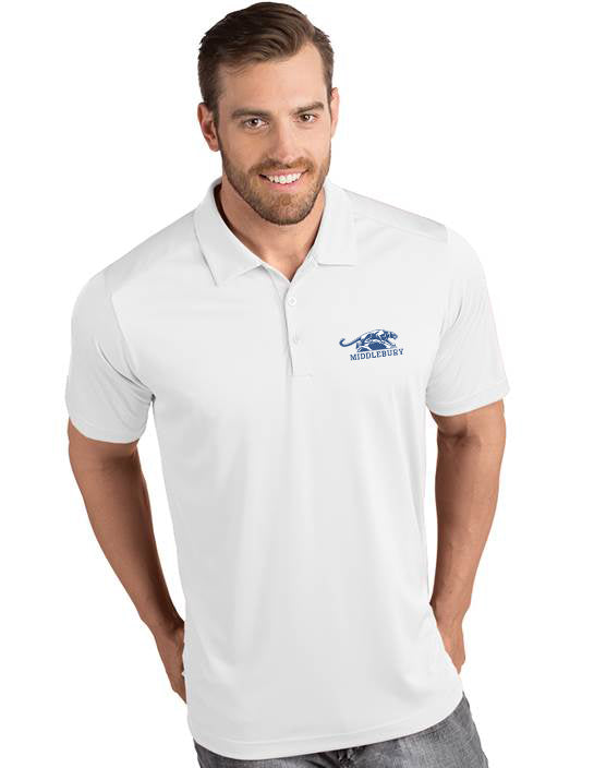 Antigua Men's Tribute Middlebury Panther Logo Shirt White