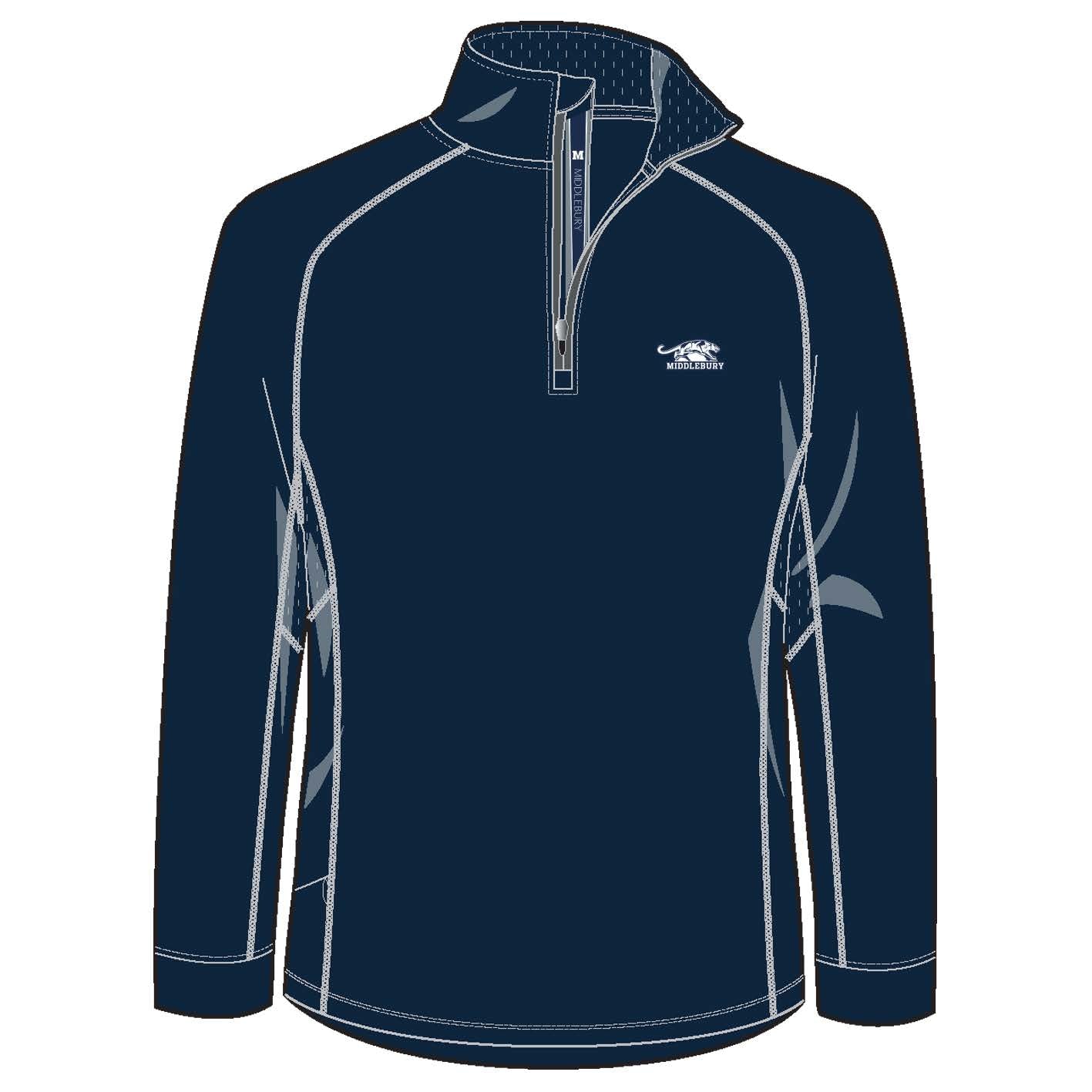 Shirt - Levelwear - Men's Peak Long sleeve Quarter Zip- Navy
