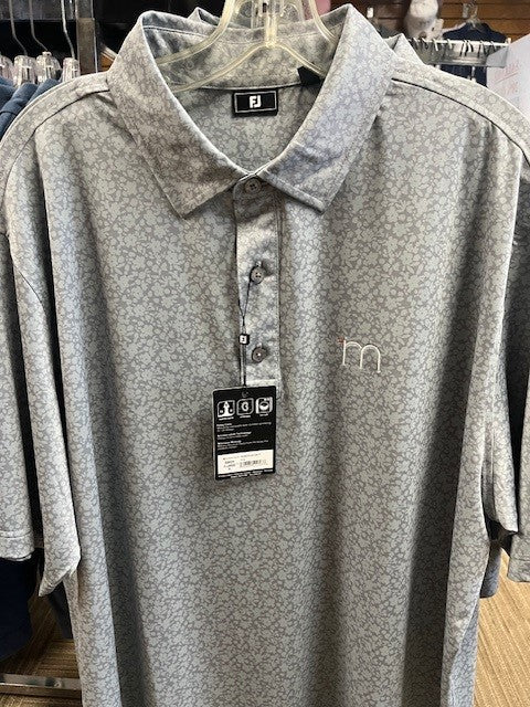 SALE: FootJoy Men's Painted Floral Polo - Grey