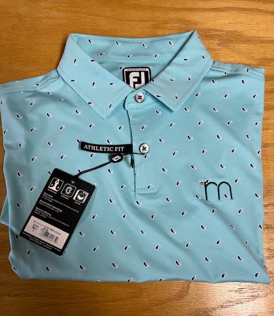 FootJoy Men's Paisley Print Athletic Fit Polo - Mint