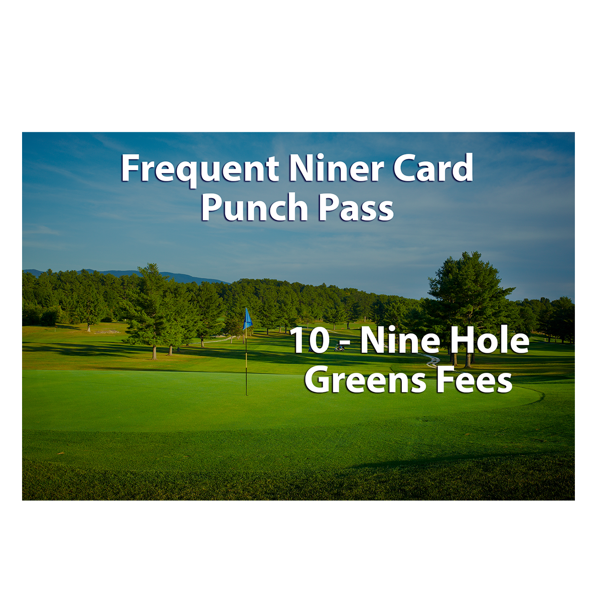 Greens Fee - 10 Nine Hole Rounds Punch Pass
