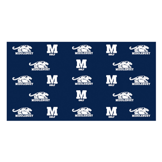 JBT 22" x 42" Middlebury Panther Step and repeat caddy towel (no clip)