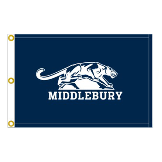 Navy Middlebury Panther Golf Flag