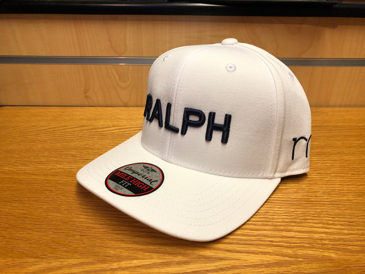 Ralph Hat with Logo on Side - White